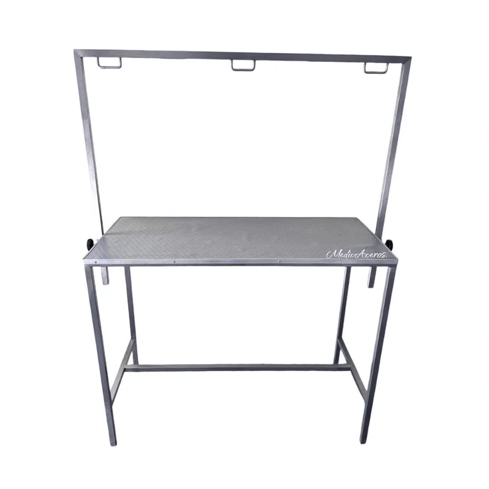 Mesa de estética fija para trabajo de estética, cepillado y arreglo canino